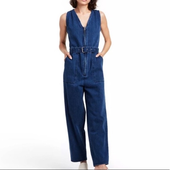 Rachel Comey Pants - Rachel Comey Jean Jumpsuit - Indigo - 12